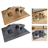 Maxbell Interactive Cat Tunnel Toy Felt Rug Exercise Mattress Cat Play Mat with Hole Camel
