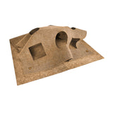 Maxbell Interactive Cat Tunnel Toy Felt Rug Exercise Mattress Cat Play Mat with Hole Camel