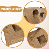 Maxbell Interactive Cat Tunnel Toy Felt Rug Exercise Mattress Cat Play Mat with Hole Camel