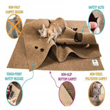 Maxbell Interactive Cat Tunnel Toy Felt Rug Exercise Mattress Cat Play Mat with Hole Camel
