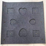 Maxbell Interactive Cat Tunnel Toy Felt Rug Exercise Mattress Cat Play Mat with Hole Gray