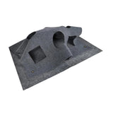 Maxbell Interactive Cat Tunnel Toy Felt Rug Exercise Mattress Cat Play Mat with Hole Gray