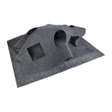 Maxbell Interactive Cat Tunnel Toy Felt Rug Exercise Mattress Cat Play Mat with Hole Gray