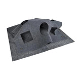 Maxbell Interactive Cat Tunnel Toy Felt Rug Exercise Mattress Cat Play Mat with Hole Gray