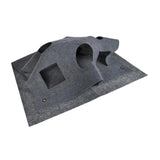 Maxbell Interactive Cat Tunnel Toy Felt Rug Exercise Mattress Cat Play Mat with Hole Gray