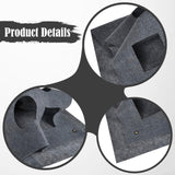 Maxbell Interactive Cat Tunnel Toy Felt Rug Exercise Mattress Cat Play Mat with Hole Gray