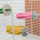 Maxbell Parrot Perch Compact Grinding Stand for Birds for Cockatiels Conures Budgies Pink