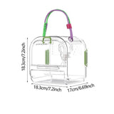 Maxbell Small Animal Carrier Cage Hamster Travel Carrier for Ferret Hedgehog Gerbils green