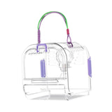 Maxbell Small Animal Carrier Cage Hamster Travel Carrier for Ferret Hedgehog Gerbils violet
