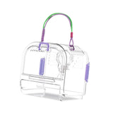 Maxbell Small Animal Carrier Cage Hamster Travel Carrier for Ferret Hedgehog Gerbils violet