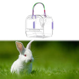 Maxbell Small Animal Carrier Cage Hamster Travel Carrier for Ferret Hedgehog Gerbils violet