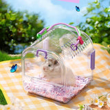 Maxbell Small Animal Carrier Cage Hamster Travel Carrier for Ferret Hedgehog Gerbils violet