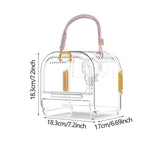 Maxbell Small Animal Carrier Cage Hamster Travel Carrier for Ferret Hedgehog Gerbils yellow