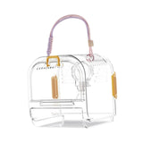 Maxbell Small Animal Carrier Cage Hamster Travel Carrier for Ferret Hedgehog Gerbils yellow