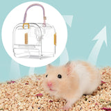 Maxbell Small Animal Carrier Cage Hamster Travel Carrier for Ferret Hedgehog Gerbils yellow