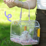Maxbell Small Animal Carrier Cage Hamster Travel Carrier for Ferret Hedgehog Gerbils yellow