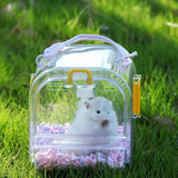 Maxbell Small Animal Carrier Cage Hamster Travel Carrier for Ferret Hedgehog Gerbils yellow