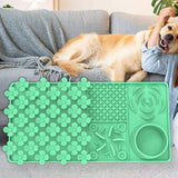 Maxbell Dog Slow Feeder and Lick Mat Training for Puppy Small Animals All Sized Dogs Green