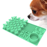 Maxbell Dog Slow Feeder and Lick Mat Training for Puppy Small Animals All Sized Dogs Green