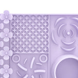 Maxbell Dog Slow Feeder and Lick Mat Training for Puppy Small Animals All Sized Dogs Purple