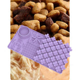 Maxbell Dog Slow Feeder and Lick Mat Training for Puppy Small Animals All Sized Dogs Purple
