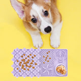 Maxbell Dog Slow Feeder and Lick Mat Training for Puppy Small Animals All Sized Dogs Purple