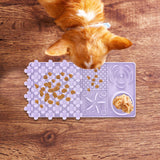 Maxbell Dog Slow Feeder and Lick Mat Training for Puppy Small Animals All Sized Dogs Purple