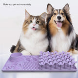 Maxbell Dog Slow Feeder and Lick Mat Training for Puppy Small Animals All Sized Dogs Purple