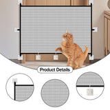 Maxbell Mesh Dog Gate Foldable Portable Cat Door Barrier for Doorways Outdoor Indoor 110cmx72cm