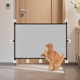 Maxbell Mesh Dog Gate Foldable Portable Cat Door Barrier for Doorways Outdoor Indoor 110cmx72cm