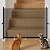 Maxbell Mesh Dog Gate Foldable Portable Cat Door Barrier for Doorways Outdoor Indoor 110cmx72cm