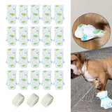 Maxbell 20Pcs Dog Booties Paw Protect Pet Socks for Travel Outdoor Medium Small Dogs Green M