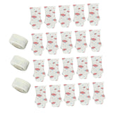 Maxbell 20Pcs Dog Booties Paw Protect Pet Socks for Travel Outdoor Medium Small Dogs Pink S
