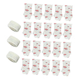 Maxbell 20Pcs Dog Booties Paw Protect Pet Socks for Travel Outdoor Medium Small Dogs Pink S