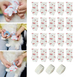 Maxbell 20Pcs Dog Booties Paw Protect Pet Socks for Travel Outdoor Medium Small Dogs Pink S