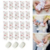 Maxbell 20Pcs Dog Booties Paw Protect Pet Socks for Travel Outdoor Medium Small Dogs Pink S