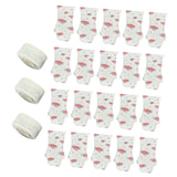Maxbell 20Pcs Dog Booties Paw Protect Pet Socks for Travel Outdoor Medium Small Dogs Pink M