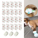 Maxbell 20Pcs Dog Booties Paw Protect Pet Socks for Travel Outdoor Medium Small Dogs Pink M