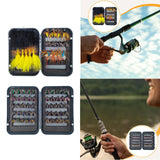 Maxbell 30 Pieces Fly Fishing Flies Outdoor Tools Lightweight Accessories with Hooks