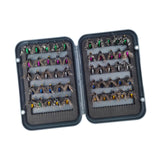 Maxbell 50Pcs Fly Fishing Flies Kit Lifelike with Fly Box Professional Fishing Lures
