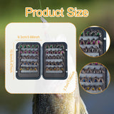 Maxbell 50Pcs Fly Fishing Flies Kit Lifelike with Fly Box Professional Fishing Lures