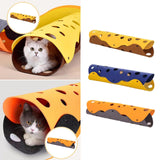 Maxbell Cat Tunnel for Indoor Cats Play for Hide Playing Self Entertainment Exercise Yellow Brown