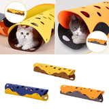Maxbell Cat Tunnel for Indoor Cats Play for Hide Playing Self Entertainment Exercise Yellow Brown