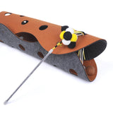 Maxbell Cat Tunnel for Indoor Cats Play for Hide Playing Self Entertainment Exercise Orange Gray