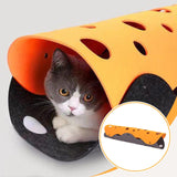 Maxbell Cat Tunnel for Indoor Cats Play for Hide Playing Self Entertainment Exercise Orange Gray