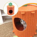 Maxbell Cat House Pet Accessory Sturdy Scratching Pad Hideaway Bed for Multiple Cats S