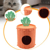 Maxbell Cat House Pet Accessory Sturdy Scratching Pad Hideaway Bed for Multiple Cats S