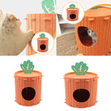 Maxbell Cat House Pet Accessory Sturdy Scratching Pad Hideaway Bed for Multiple Cats S