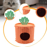 Maxbell Cat House Pet Accessory Sturdy Scratching Pad Hideaway Bed for Multiple Cats L