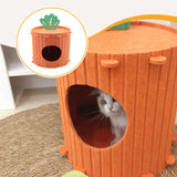 Maxbell Cat House Pet Accessory Sturdy Scratching Pad Hideaway Bed for Multiple Cats L